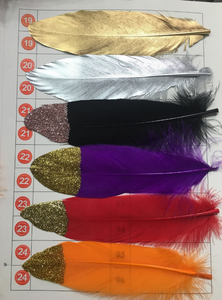 Oro Immerso Piuma Bianca per il Mestiere di DIY di Scintillio di Arte Naturale Decorazioni Del Partito Accessori per il Compleanno/Cerimonia Nuziale/Vestito Da Partito -up - Product Image 5