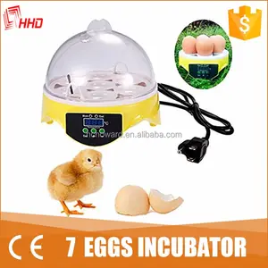 HHD precio al por mayor de pollo máquina hatchimals YZ9-7 incubadora utilizado en el hogar