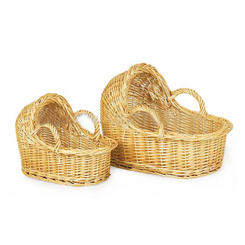 2016 New Eco-Friendly Woven Willow Wicker Baby Bassinet Basket