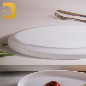 Grande assiette ovale en céramique blanche personnalisée de 20 pouces, bon marché, en gros, pour le poisson/le beurre - Product Image 6