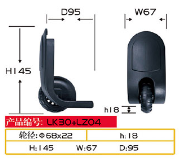 <span class=keywords><strong>Profession</strong></span> Design Meilleur Bagage Roues Pièces Accessoires Portable Bagages Roues Valise Roues Noir Plastique Durable Paypal HXX - Product Image 2