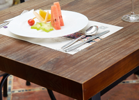 Fabricant matériau en bois massif design classique table à manger en bois