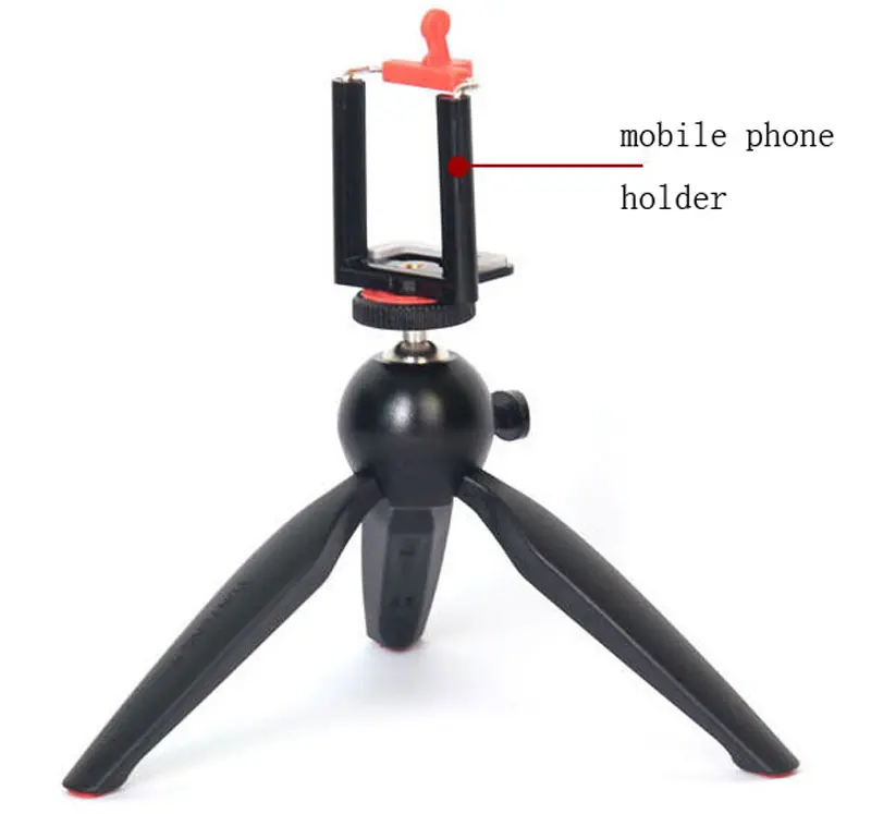 Yunteng mini tripé universal para celular, suporte leve para celular iphone 6 7 8 dslr, suporte para selfie de mesa YT-228