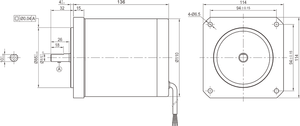 <span class=keywords><strong>Moteur</strong></span> synchrone électrique à couple élevé 110 mm 220 V 115 tr/min 3,6 N.m Monophasé 50 Hz Faible régime - Product Image 4