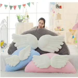 Dropshipping new soft plush baby toy pillow with angel wings bed pillows back cushion christmas gifts for kids friends girls