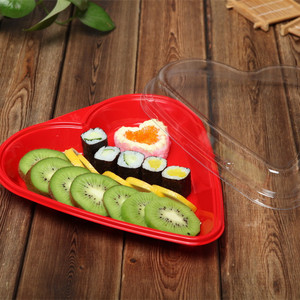 One Time Use Red <strong>Chocolate</strong> Packing Plastic <strong>Heart</strong> Shape Ps Container - Product Image 2