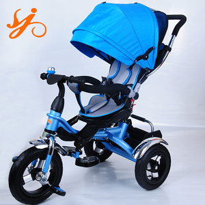 Tricycle 3 en 1 avec roues en caoutchouc, premier jouets pour bébés de 18 mois, petits gâches d'extérieur, rouge, avec roues en caoutchouc, 2017 - Product Image 4