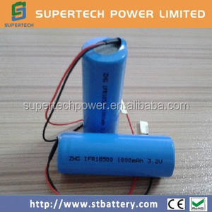 18500 3.2v 1000 mah lifepo4 batterie mit draht und stecker - Product Image 1