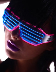 Lunettes de soleil avec pendentif coloré, fil El, verres à Led, pour fête de nuit, nouvelle collection 2022 - Product Image 6