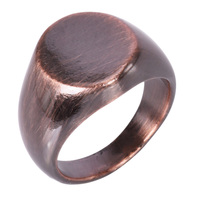 Bague style vintage pour hommes, bijoux, Terminal, bague en cuivre pur, rubis, nouvelle mode