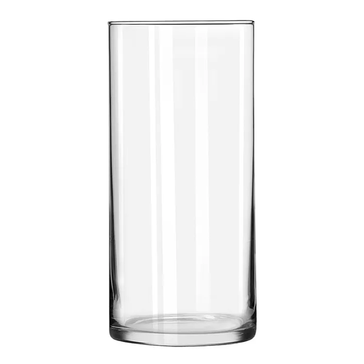 Sıcak satış ucuz uzun boylu İnce şeffaf silindir cam vazo toptan