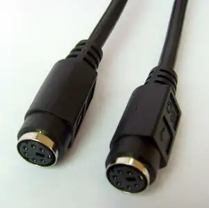 S Video 6 Pin Mini Din untuk RCA Adaptor