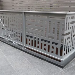 장식 금속 패널 천공 계단 울타리