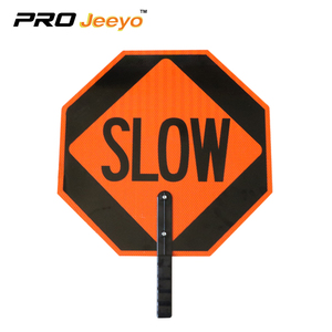 18x18 ", 6" Poly-grip xử lý dừng/chậm Paddle phản xạ dấu hiệu giao thông, nhôm an toàn đường bộ dấu hiệu - Product Image 2