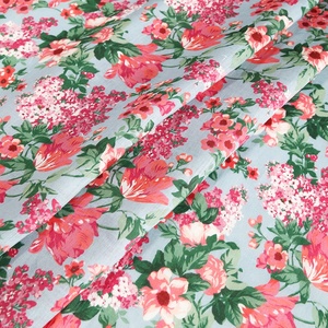 Chất Lượng Cao Tùy Chỉnh Hoa Thiết Kế Vải Lanh 100% Kỹ Thuật Số In Girls 'Dresses Và Thoáng Khí Sofa Áo Sơ Mi Đệm - Product Image 3