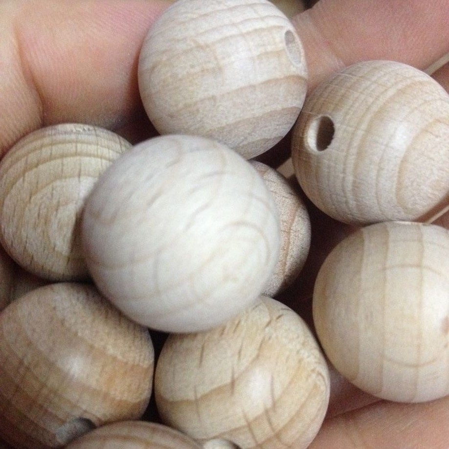 Round Natural Ball Wood decoration Beads, Natural Garment Beads