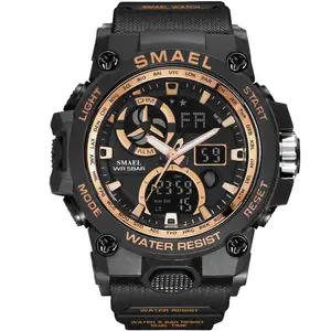 SMAEL-reloj Digital LED para hombre, pulsera deportiva resistente al agua hasta 50M, resistente al agua, 8011