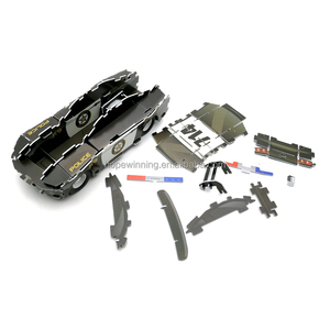 Độc đáo nhựa bền <span class=keywords><strong>3d</strong></span> câu đố withbuilt trong kéo trở lại động cơ và bánh xe cao su cho trẻ em - Product Image 3