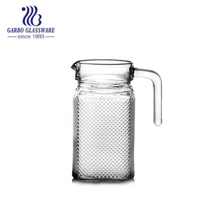 1.8L Bán Buôn Khắc Lớn Nước Trái Cây Thủy Tinh Bình Nước Bình Trà Nồi Jug Với Nắp Nhựa Cho Nước Lạnh - Product Image 3