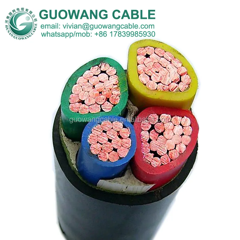 0.6/1KV NYY Power Cable CU/XLPE/PVC 3 + 1 Core 35 50 70 95 SQ mm