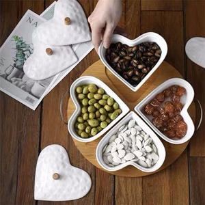 <span class=keywords><strong>Turco</strong></span> hotel stoviglie spuntino piatti di porcellana bianca divisa piastre per adulti con la copertura - Product Image 3