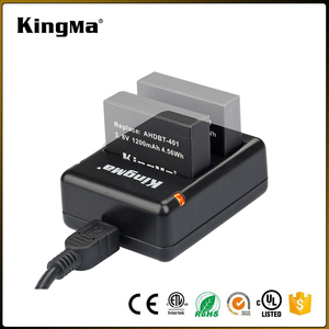 KingMa AHDBT-401 USB <span class=keywords><strong>Double</strong></span> Batterie <span class=keywords><strong>Chargeur</strong></span> pour <span class=keywords><strong>Gopro</strong></span> Hero4 HD Caméra Batterie AHDBT401 - Product Image 1