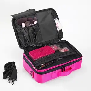 Estuche Oxford para tren de maquillaje, organizador de cosméticos de poliéster, bolsa de almacenamiento con cierre de cremallera, solución de almacenamiento esencial para artistas - Product Image 1