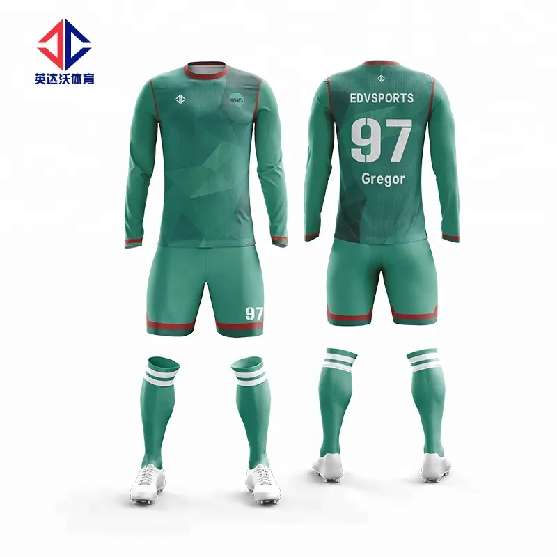 Comfortable soft long sleeve soccer jersey