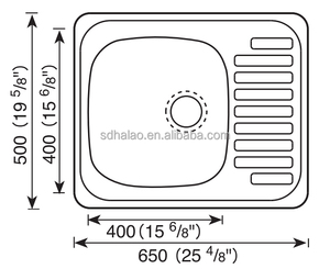 Tamaño del apartamento de la venta caliente Fregadero de la cocina del solo cuenco Acero inoxidable - Product Image 4