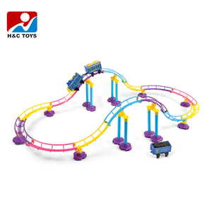 3 estilos mezclados ranura coches nuevo autovía serie con luces de plástico eléctrica Roller Coaster juguetes HC198538 - Product Image 1