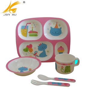 100% melamina bambini <span class=keywords><strong>set</strong></span> di stoviglie di alta qualità 4-sezione di piastra per bambini <span class=keywords><strong>set</strong></span> da cucina - Product Image 2