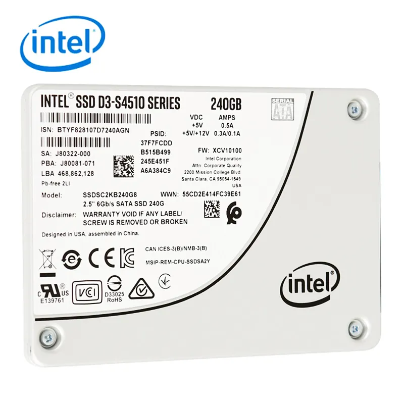 INTEL SSD S4510 SERIE (480 GB, 2.5in SATA 6 Gb/s, 3D2, TLC)
