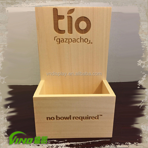 Custom Logo <b>Wooden</b> Display <b>Rack</b> - 4 - Section Storage for Merchandise - Product Image 4