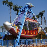 Équipement de divertissement pour parc d'attractions, structures de jeux extérieures, bateau pirate décoratif, balançoire céleste, bateau géant, manège à vendre