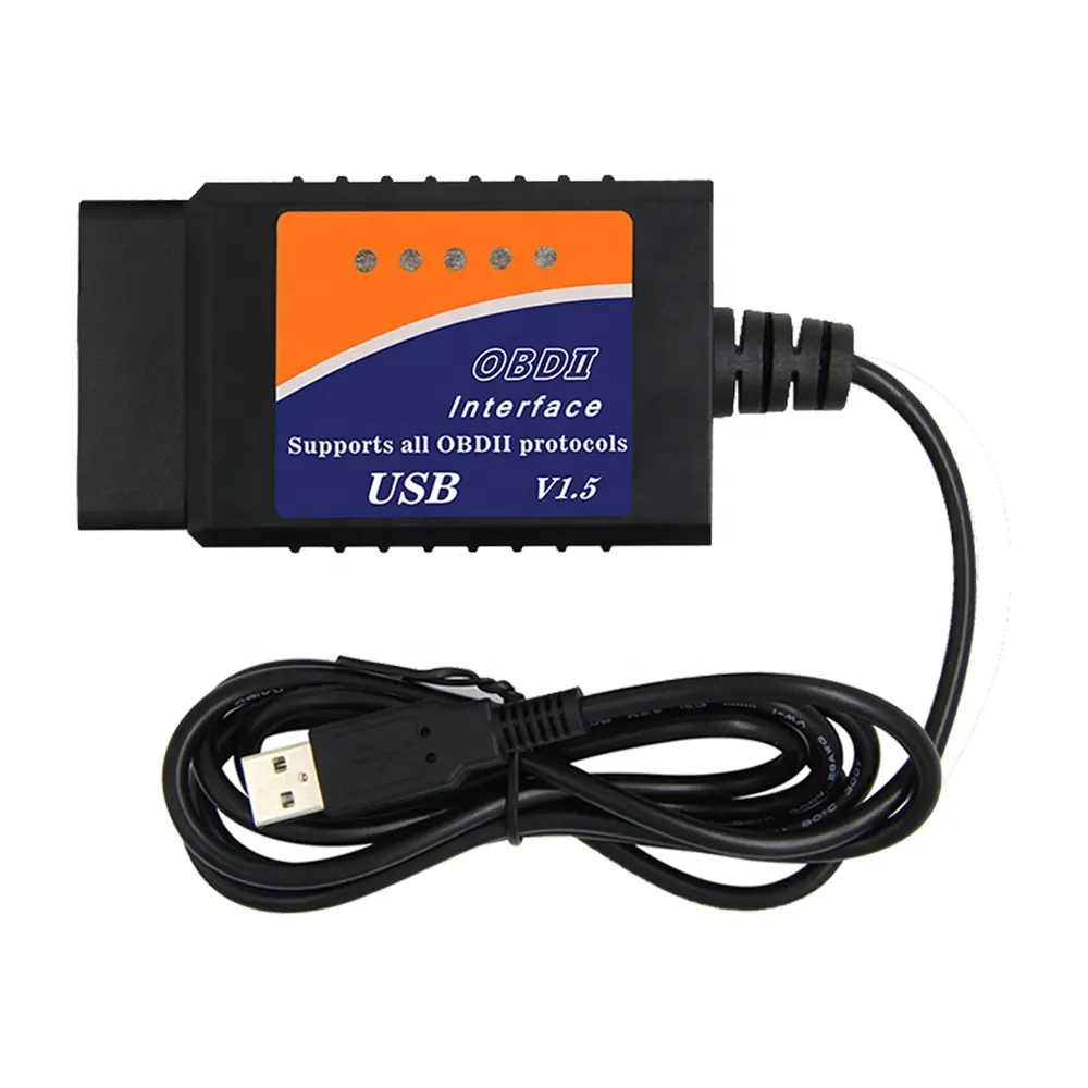 Om obd2 usb v1.5, mesmo que elm327 usb pl2303 driver ic interface automática leitor de código de diagnóstico