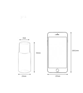 Xách tay 10ml Pet nhựa chai tròn với nắp vặn màn hình in container chất lỏng cho dầu gội đầu moq 100 cái - Product Image 6