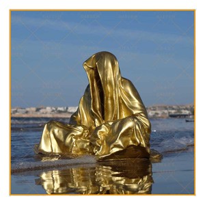 Grande échelle contemporaine d'art public bronze statue gardiens du temps sculpture à vendre - Product Image 1