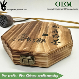 Forma hexagonal pin de regalo de madera de madera de árbol de té de alta calidad caja de almacenamiento de envases - Product Image 3