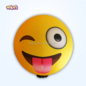 <span class=keywords><strong>WAHA</strong></span> Led Lighting Modèle de boule gonflable de visage de sourire pour la décoration de fête - Product Image 3