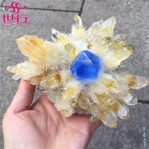 Cluster di <span class=keywords><strong>Quarzo</strong></span> <span class=keywords><strong>Citrino</strong></span> Verde/Giallo, Cristallo Fantasma per Decorazione d'Interni - Product Image 4