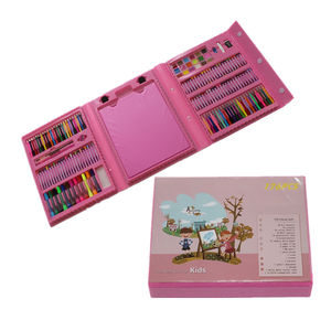 مجموعة أدوات رسم للأطفال بتصميم جديد رائج، 176 قطعة مع حامل ثلاثي الطي للرسم والتلوين - Product Image 4
