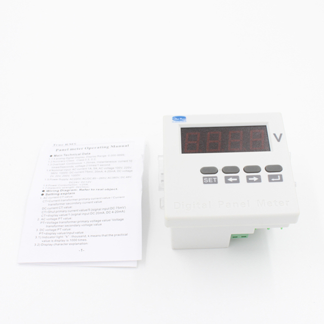 4-stelliges Voltmeter 0-500V & 0-10A – Einstellbare Spannungs- Und Stromanzeige, Markenlos
