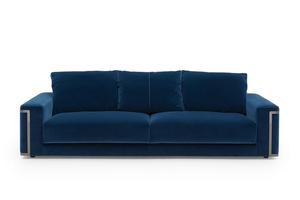 <span class=keywords><strong>Sofa</strong></span> Beludru Ruang Tamu Biru Dongker Kelas Atas - Product Image 6