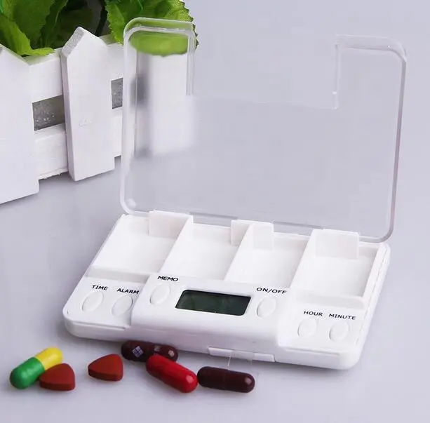 Caja de pastillas Digital eléctrica con temporizador, caja de 7 días con alarma, recordatorio semanal, práctico organizador de pastillas, contenedor de pastillas