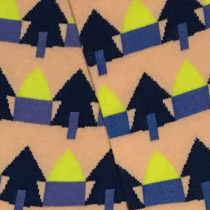 Men's Breathable Dress <strong>Socks</strong> - Mid Calf Crew for <strong>Sweaty</strong> Feet with Nature Tree/Tent Patterns - Product Image 5