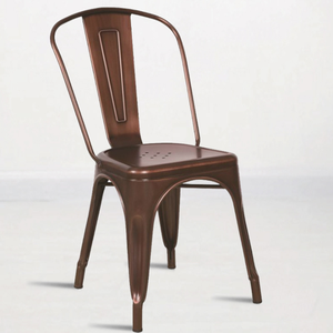 Chaise <span class=keywords><strong>Xavier</strong></span> Pauchard, chaise de bistrot empilable en fer, style industriel moderne, très vendue, pour restaurant, extérieur, salle à manger - Product Image 2