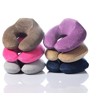 Chine qualité <span class=keywords><strong>pas</strong></span> cher prix en mousse à mémoire oreiller meilleur vente courte en velours couverture U forme oreiller voyage - Product Image 5