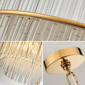 Luminaire suspendu <span class=keywords><strong>en</strong></span> cristal contemporain pour l'hôtellerie, luminaire suspendu de luxe, lustre - Product Image 4