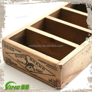 Organisateur de bureau élégant classique fait à la main Vintage rustique en bois écologique personnalisable nom d'entreprise porte-carte à fente unique - Product Image 2