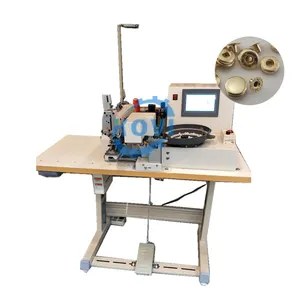 Máquina de coser industrial, botón de costura